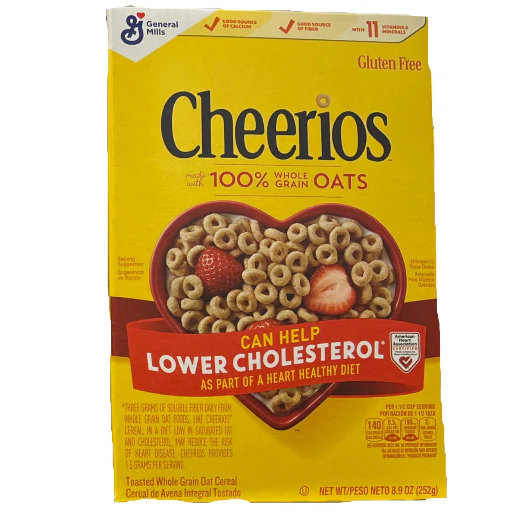 CHEERIOS CEREAL 100% WHOLE GRAIN OATS 252G