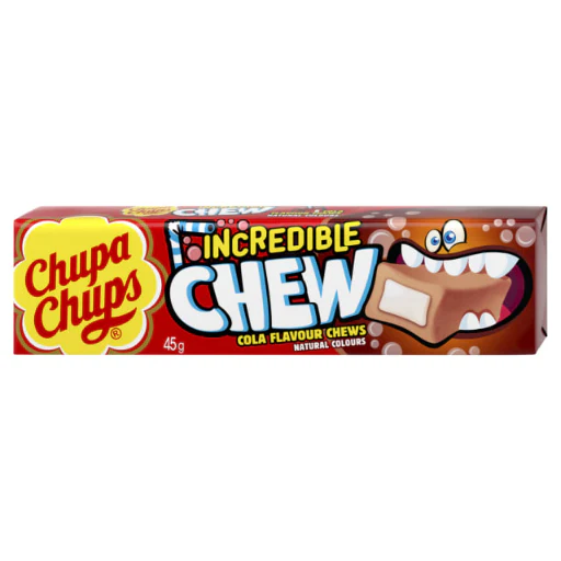CHUPA CHUPS INCREDIBLE CHEW COLA 45G