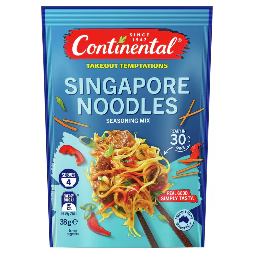 CONTINENTAL RECIPE BASE SINGAPORE NOODLES 38G