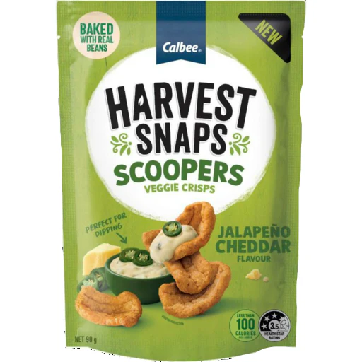 HARVEST SNAPS SCOOPERS JALAPENO CHEDDAR 90G