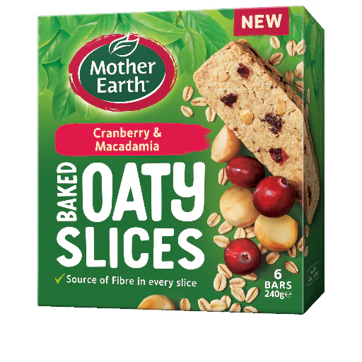 MOTHER CRANBERRY & MACADAMIA OATY SLICE 240G