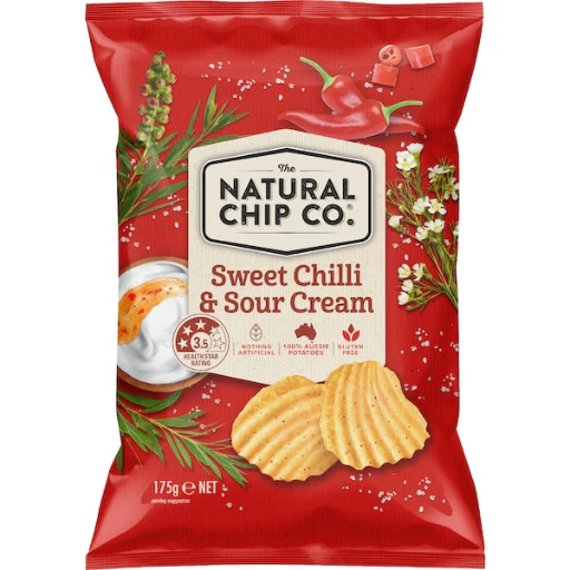 NATURAL CHIP SWEET CHILLI & SOUR CREAM 175G