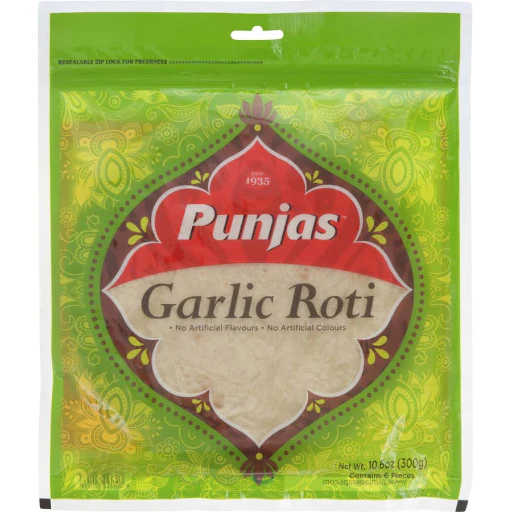 PUNJAS GARLIC ROTI 8 6 PACK
