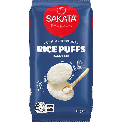 SAKATA RICE PUFFS SALT 70G